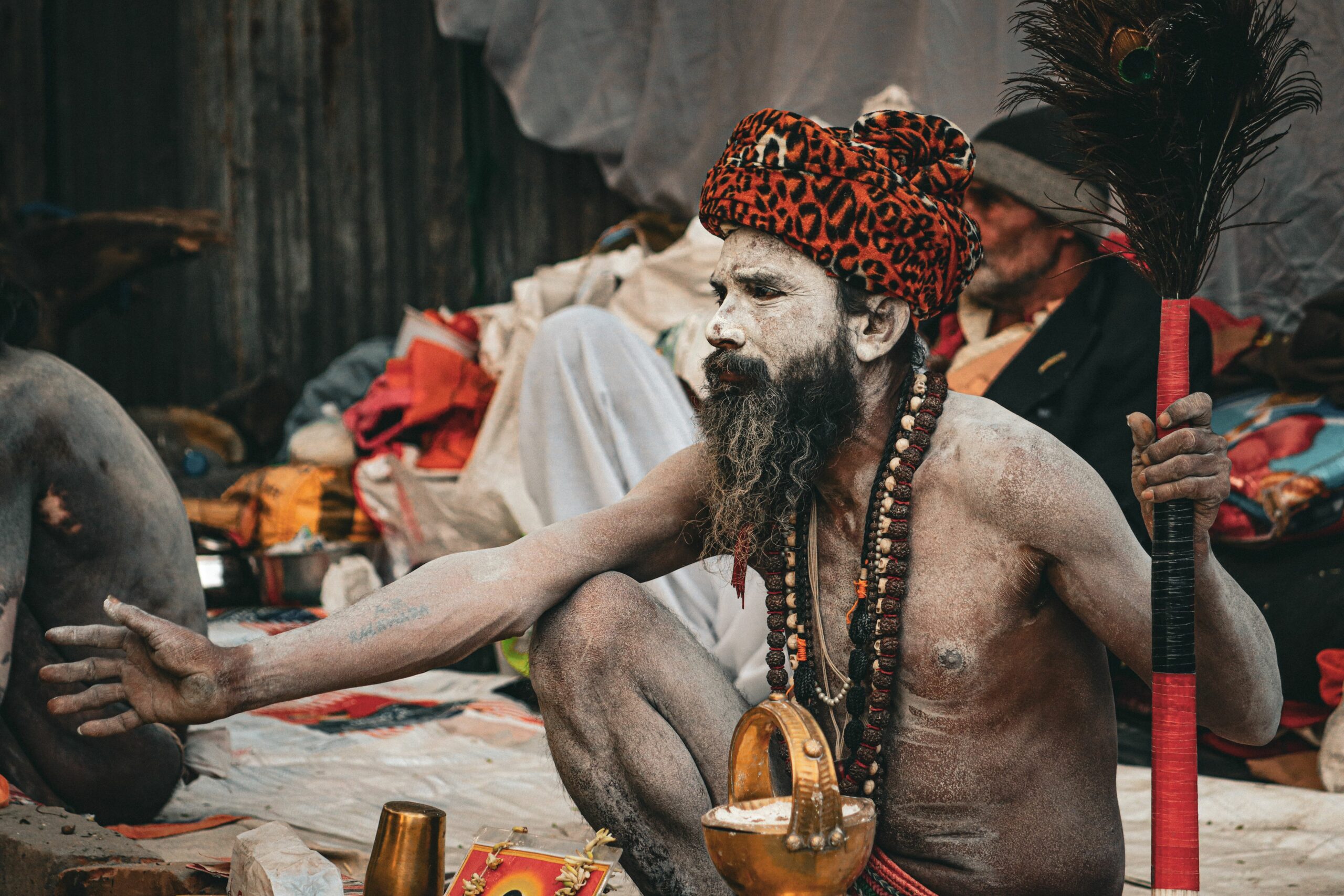 Sadhu au corps couvert de cendres
