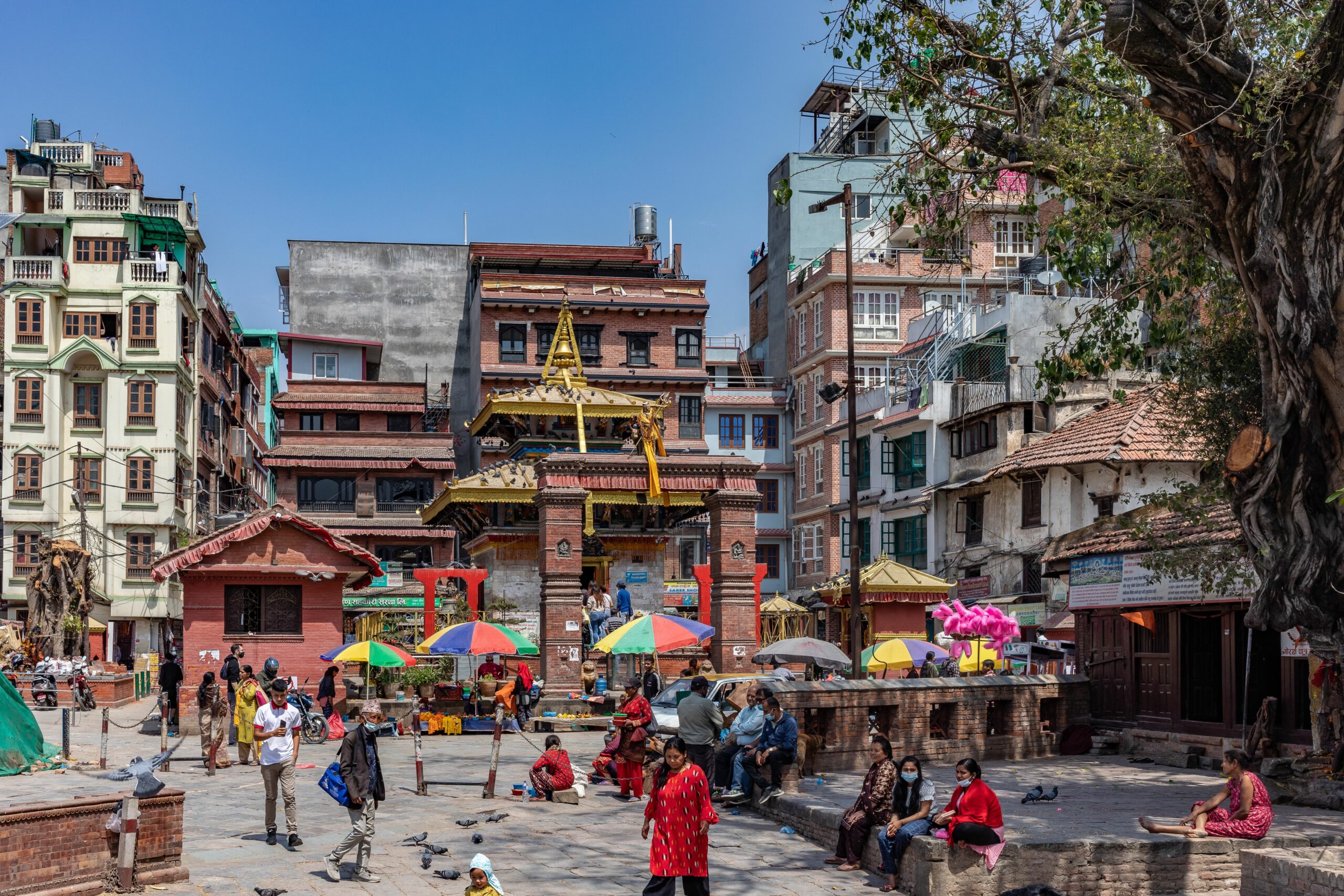 First impressions of Kathmandu, Nepal, during the journey from the airport to Bodnath.